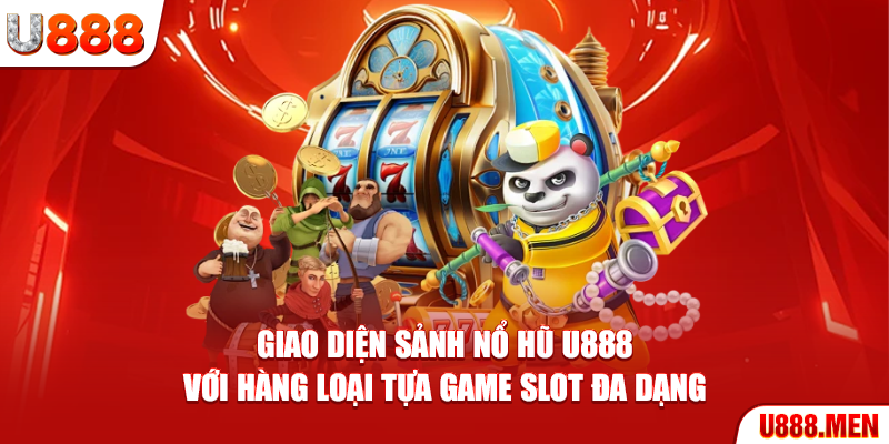 Giao diện sảnh nổ hũ U888 với hàng loại tựa game slot đa dạng